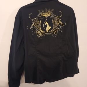 Baby phat black dressy long sleeve